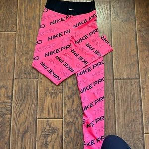 Nike pro pink leggings